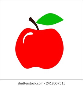 Red apple icon vector illustration