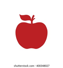 Red apple icon vector illustration