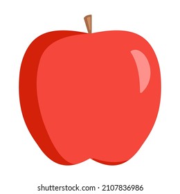 Red apple icon vector isolated on white background