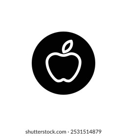 Ícone de maçã vermelha web design no vetor