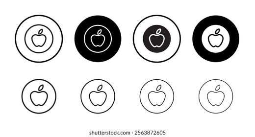 Red apple icon web design in vector