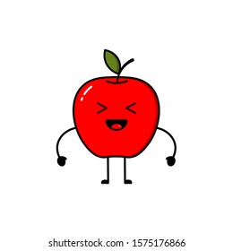 Red apple icons with cute expressions, apples, red, cute, funny, icons, flats, designs, etc.