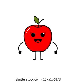 Red apple icons with cute expressions, apples, red, cute, funny, icons, flats, designs, etc.