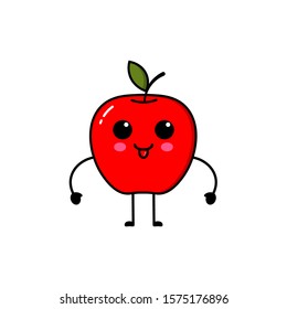 Red apple icons with cute expressions, apples, red, cute, funny, icons, flats, designs, etc.