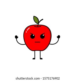 Red apple icons with cute expressions, apples, red, cute, funny, icons, flats, designs, etc.