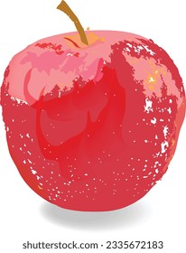 Icono de Ilustración de Apple Rojo símbolo de arte 3d