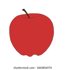 Red Apple illustration Vector. Clip art Fruit