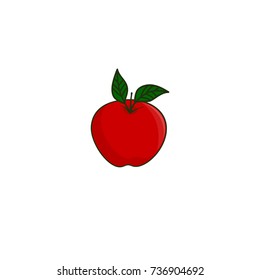 red apple isolated