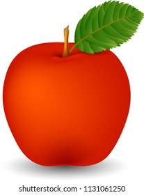 Red Apple isolated on white background
