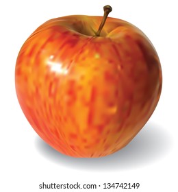 red apple isolated on a white background