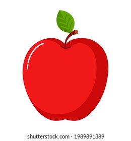 manzana roja aislada en un fondo blanco