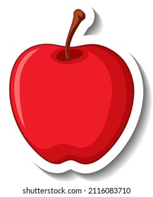 manzana roja aislada en ilustración de fondo blanco