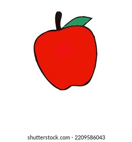 red apple isolated on white