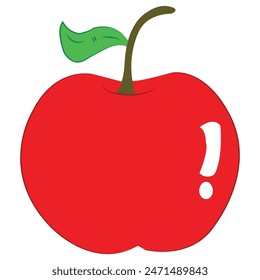 Red apple isolated on white background