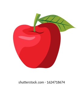 red apple isolated vector illustration