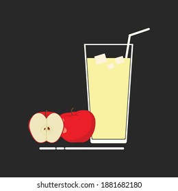Red apple juice vector art and graphics