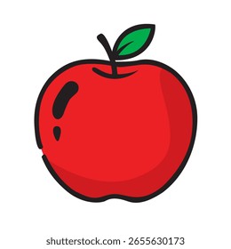 roter Apfel mit Blatt nicht AI es ist meine eigene erstellt (Vektorgrafik)