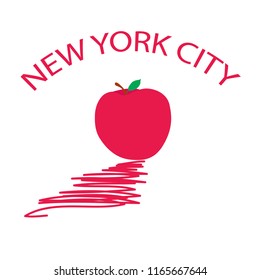 red apple line text art vector 