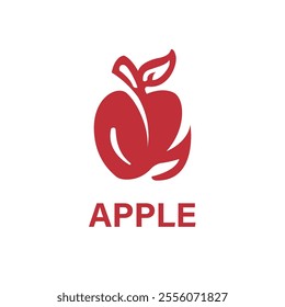 red apple logo. red apple abstract logo