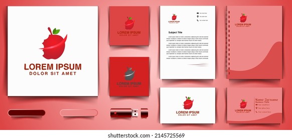 red apple logo and business branding template Designs Inspiration Isolated on White Background