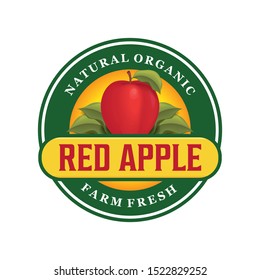 Red Apple Logo Design Template