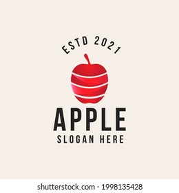red apple logo design vector illustration isolated