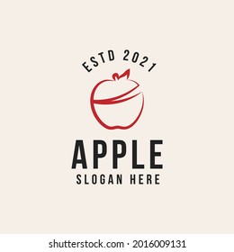 red apple logo design vector illustration isolated