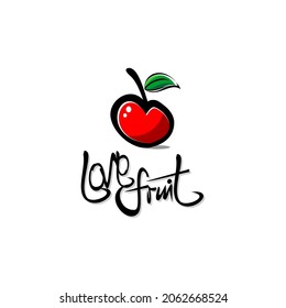 red apple logo illustration vector