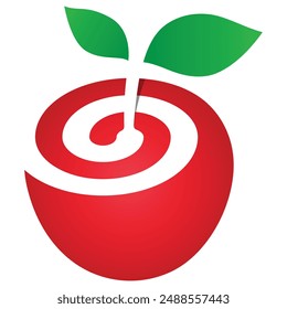 Red Apple and Milk Template Image