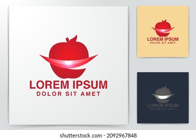 red apple modern logo Designs Inspiration Isolated on White Background