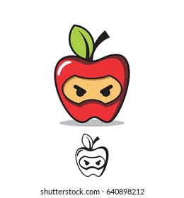 red apple ninja logo