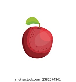 manzana roja sobre fondo blanco