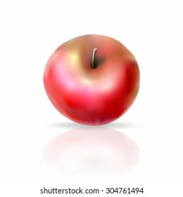 red apple on a white background vector