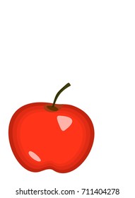 Red apple on a white background