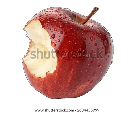 Red apple on a white background