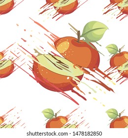 Red apple pattern - illustration