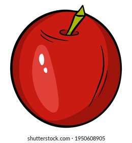 Red Apple. Ripe fruit. for design and decoration.