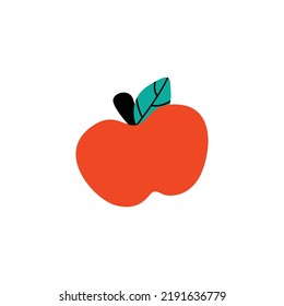 Red Apple. School Fruit, Eat Food. Time To School. Children's Cute Stationery Subjects. Back To School, Science, College, Education, Study