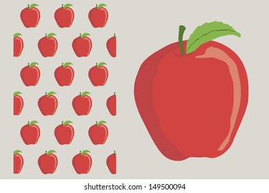 red apple in a simple way