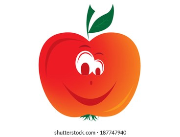 red apple, smile fruit