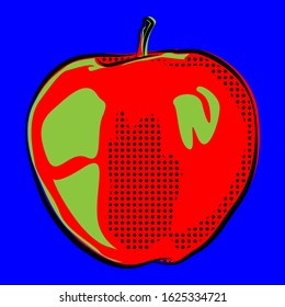 red apple with some dots