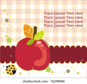 red apple sticker