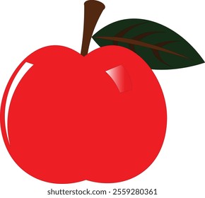 A red apple sweats fruit