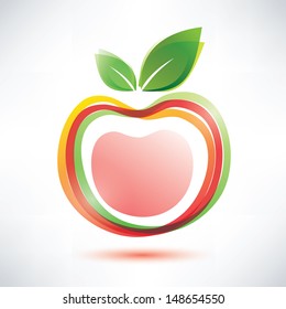 red apple symbol, vector icon