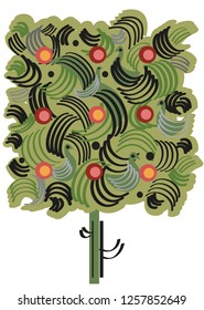 red apple tree decor 