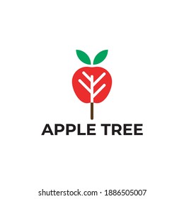 Red Apple Tree Logo Vector Stock Vector (Royalty Free) 1886505007 ...