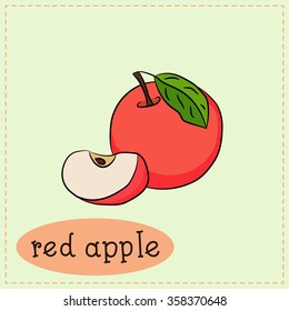 red apple vector