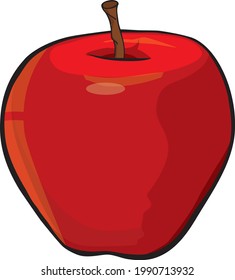 red apple vector art for design