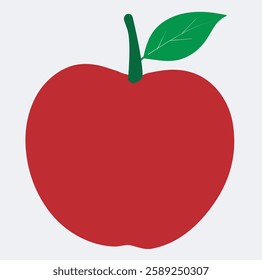 an red apple vector art illustration, red apple icon