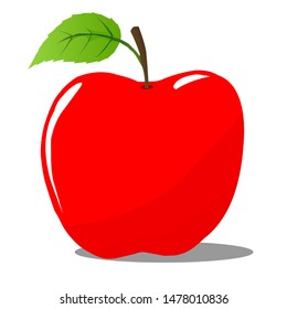 Red apple vector asset beautiful